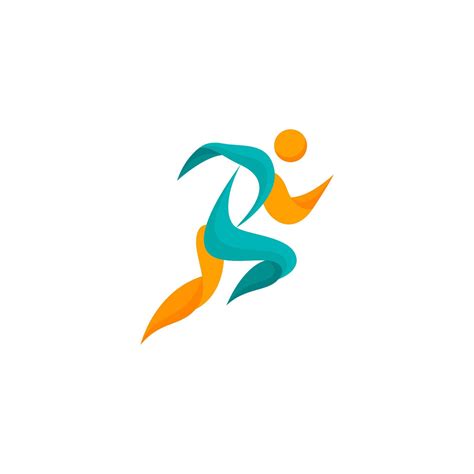 Logo for a sporting event i.e. a person running. 21390967 Vector Art at