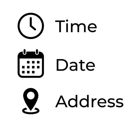 Time Date Address Icon Vector In Trendy Style 21739749 Vector Art At