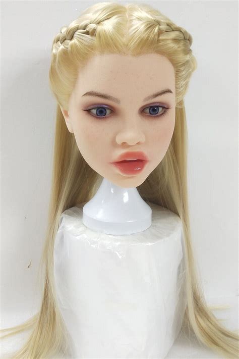 Lifelike Silicone Sex Doll Head Implanted Hair Thick Lips Adult Love Toy For Men Ebay