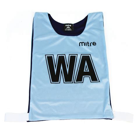 Mitre Pro Reversible Netball Bib Set Skynavy Blue Set Of 7