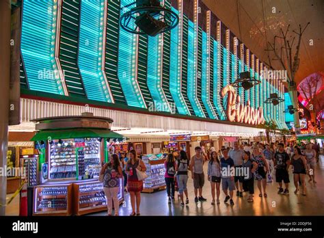 LAS VEGAS NV JUNE 29 2018 Fremont Street Experience In Downtown