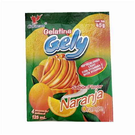 Gelatina Gely Sabor Naranja 45 G 1 59 Oz Supermarket 23 Es Una