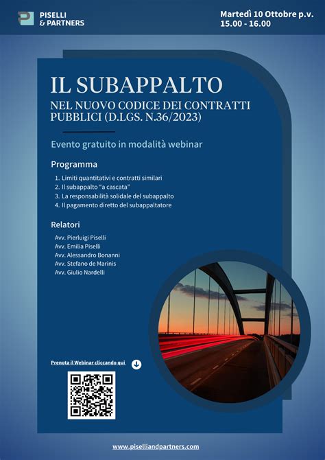 Il Subappalto Nel Nuovo Codice Dei Contratti Pubblici Evento