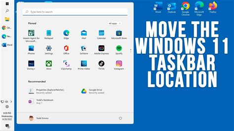 Move The Windows 11 Taskbar To The Left Right Or Top Of The Screen