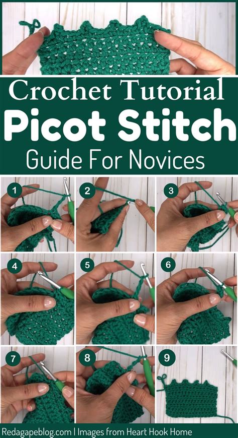 How To Crochet Picot Stitch Ste By Step Tutorial Red Agape Blog