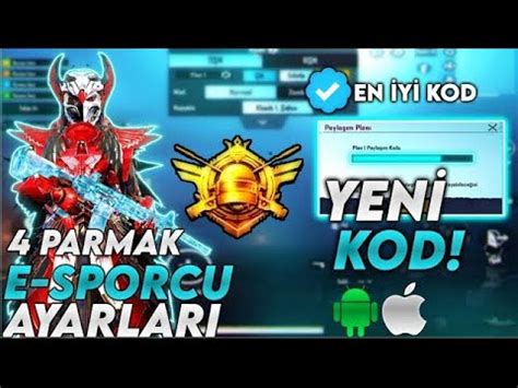 En Y Parmak Ayarlari Yen Kod E Sporcu Ayarlari Pubg Mobile