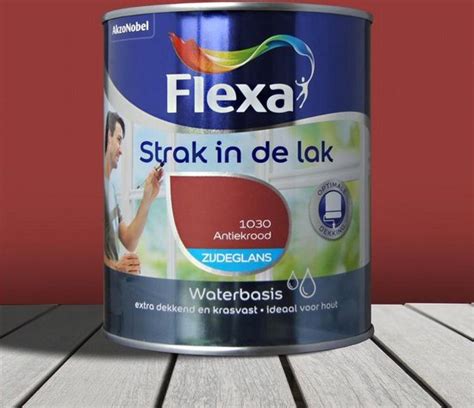 Flexa Strak In De Lak Watergedragen Zijdeglans Antiekrood Ml