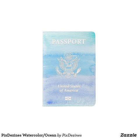 Pixdezines Watercolor Ocean Passport Holder Passport Holders Passport Travel Passport