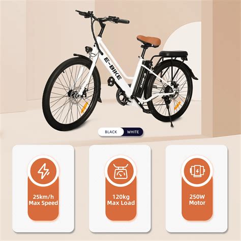 E Bike 2024 Us Warehouse City Electric Bicycle 36v 250w Rear Brushless Motor 7 Speed City Ebike