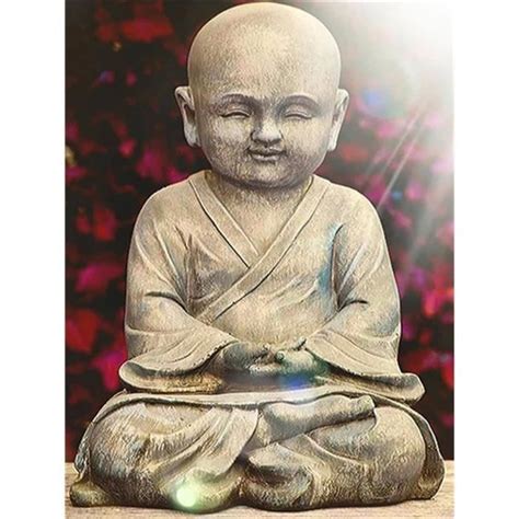 Kit De Peinture Diamant Diy 5d Statue De Bouddha Zen En Pierre Broderie