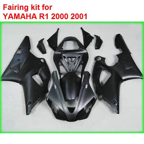 Abs Plastic Fairings For Yamaha Yzfr1 2000 2001 Matte Black Motorcycle