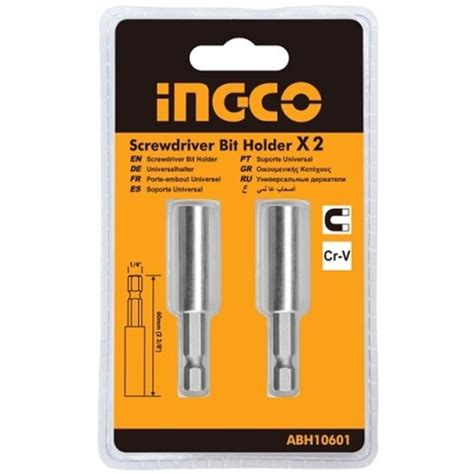 INGCO Screwdriver Bit Holder 60MM 2pcs Set With Release Power Tools