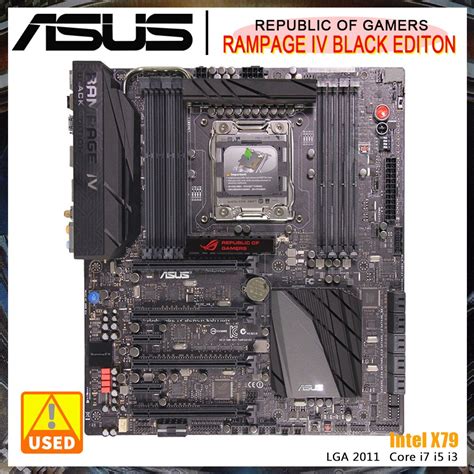 Asus Rampage Iv Black Edition Motherboard Intel X79 Chipset Lga 2011 Socket Supports Intel 22nm