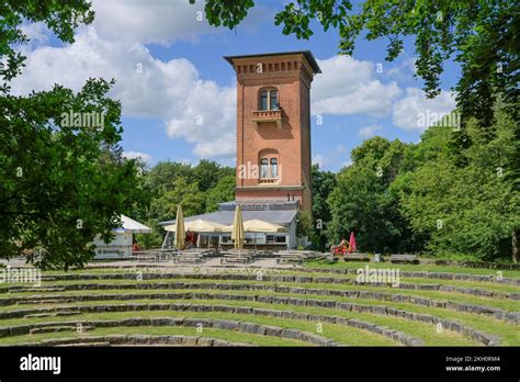 Biergarten Der Turm Neroberg Wiesbaden Hessen Deutschland Stock