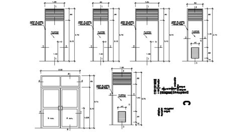 Elevation And Sections Of Door Blocks Drawings 2d View Autocad Software Images And Photos Finder