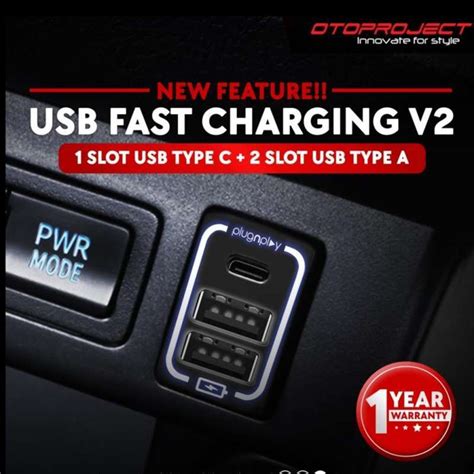 Jual USB Fast Charging Otoproject Khusus Toyota Alphard Vellfire