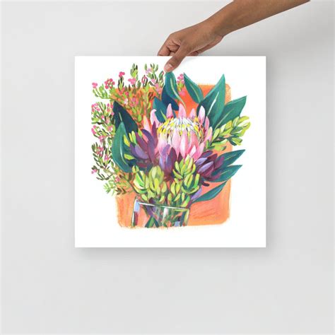 Art Print - Protea Painting - Australian Native Flowers — Alyssa Bermudez