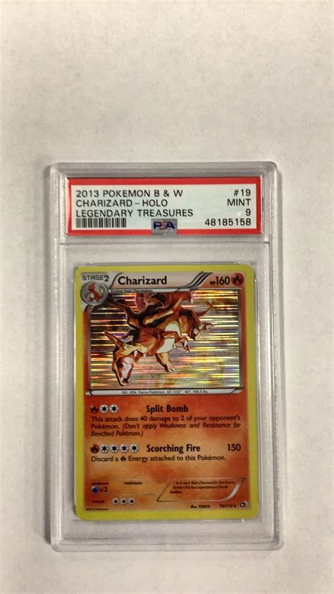 2013 Pokemon Black White Legendary Treasures 19 Charizard Holo PSA 9