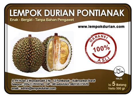 Lempok Durian Pontianak | Lempok Durian Pontianak