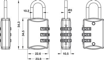 Padlock Combination Padlock Dials Hafele In The H Fele