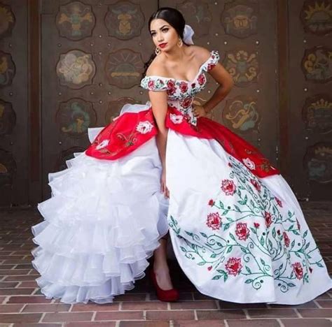 Beautiful Xv Mexican Theme Dress Red Quinceanera Dresses Quince