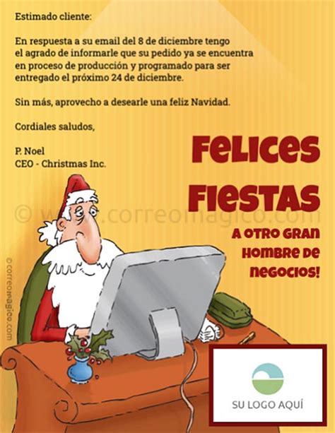 Tarjeta Para Personalizar De Navidad Hombre De Negocios