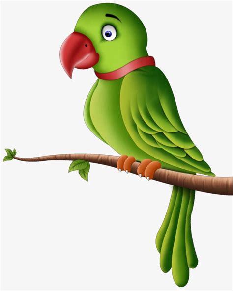 a green bird sitting on top of a branch with a red ribbon around its neck