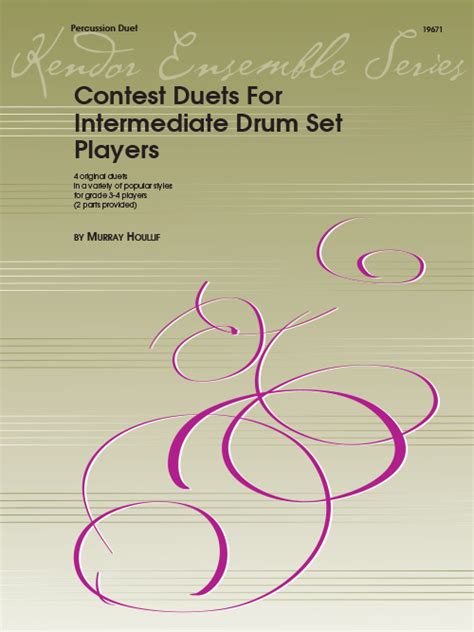 Contest Duets For Intermediate Drum Set Players Kendor Music Publishing