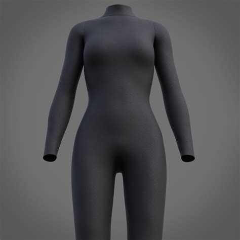 3d Model Female Full Bodysuit Vr Ar Low Poly Cgtrader