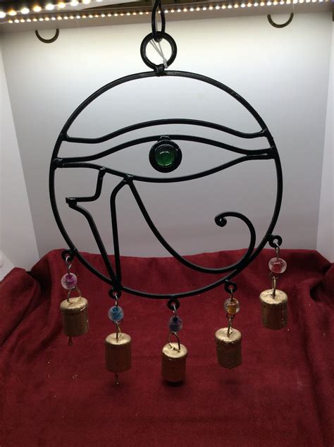 XL Eye Of Horus Gods Eye All Seeing Eye Cast Iron Wind Chime Mama