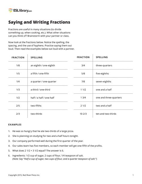 How To Write Fractions In Words