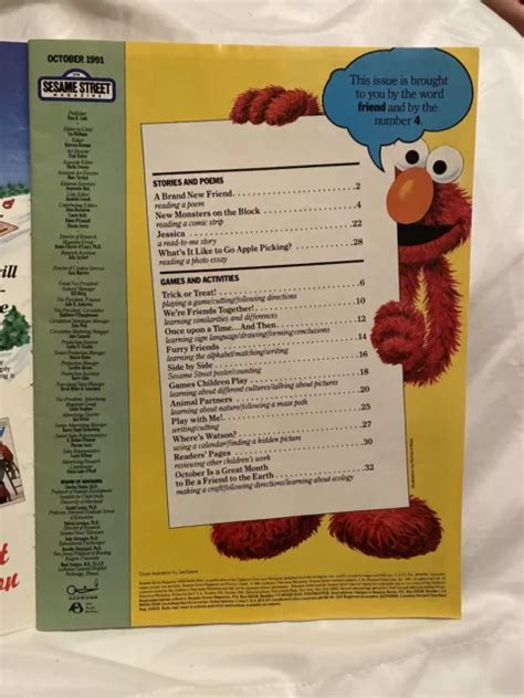 Vintage Sesame Street Parents Magazine October Halloween