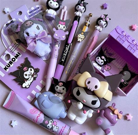 Kuromi Stationery 💜 Hello Kitty Pictures Hello Kitty Rooms Hello Kitty Items