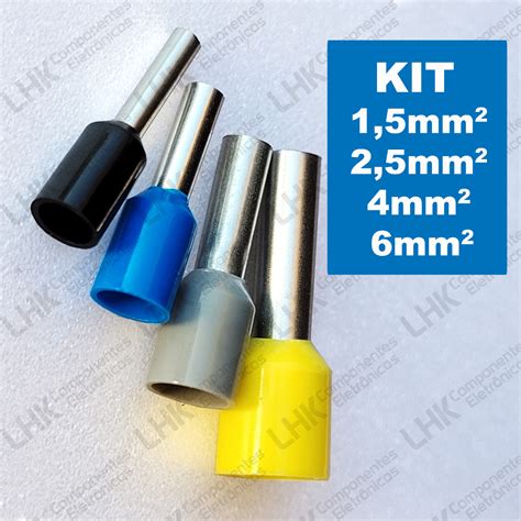 Kit Terminal Tubular Ilh S Pr Isolado Mm Mm Mm Mm Cor Padr O