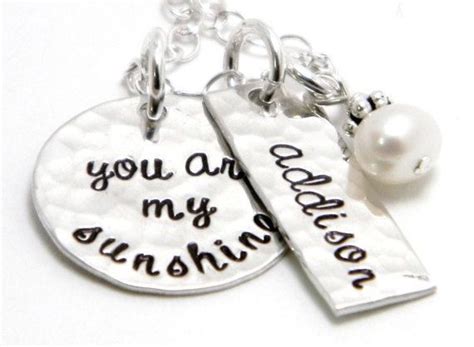 You Are My Sunshine Personalized Sterling Silver Hand Etsy