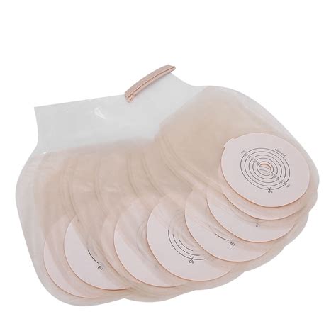 10 PCS Colostomy Bags One Piece Silicone Drainable Ostomy Pouches