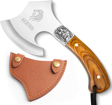 Amazon NedFoss 13 Hatchet With Leather Sheath Forged Carbon