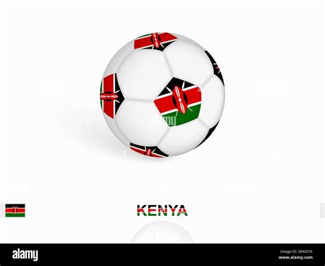 Soccer Ball With The Kenya Flag Football Sport Equipment Vector