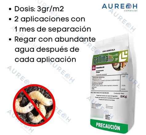 5kg Control De Gallina Ciega Insecticida Gallinatox 3 Aureoh Life