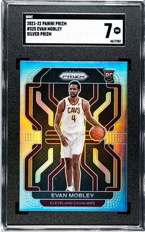 Panini Silver Prizm Evan Mobley Rc Sgc Nm Nba Cavaliers