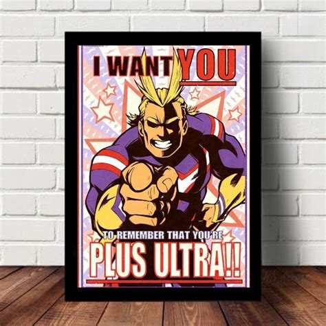 Quadro Decorativo All Might Boku No Hero Academia Anime Elo