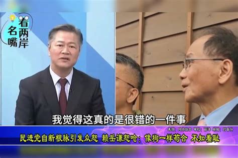 赖岳谦：民进党的“民主”不知羞耻，所以民进党政客像狗一样苟合