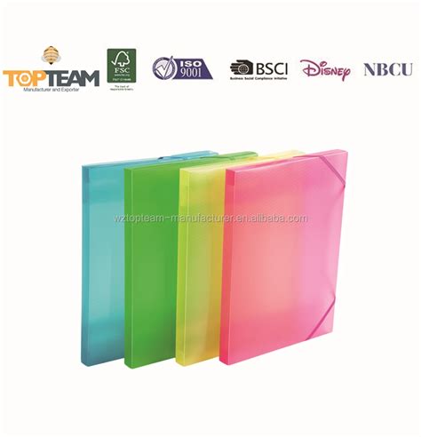 A4 Elastic Plastic Box File Folder Schoolelastic Pp A3 Box File Folder