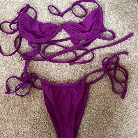 Tiger Mist Women S Purple And Pink Bikinis And Tankini Sets Depop