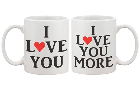 I Love You Matching Coffee Mugs Perfect Wedding Engagement