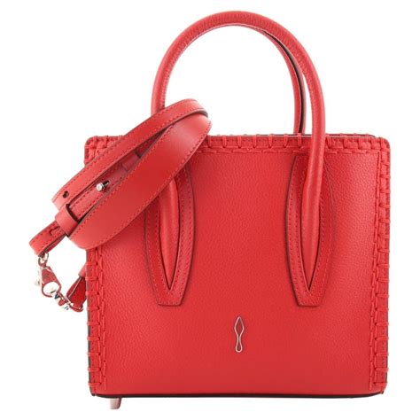 Christian Louboutin Paloma Tote Whipstitch Leather And Suede Mini For