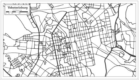 Yekaterinburg Russia City Map in Retro Style. Outline Map. 17292668 Vector Art at Vecteezy