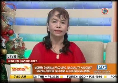 Dionisia Pacquiao reacts on the tax issue case of her son - www ...