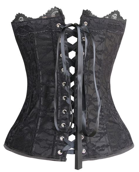 Black Lace Overlay Corset N