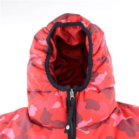 Bape Red Camo Reversible Puffer Jacket Sarugeneral